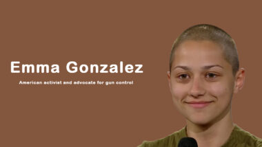 Emma Gonzalez speaking at March for Our Lives rally, advocating for gun reform