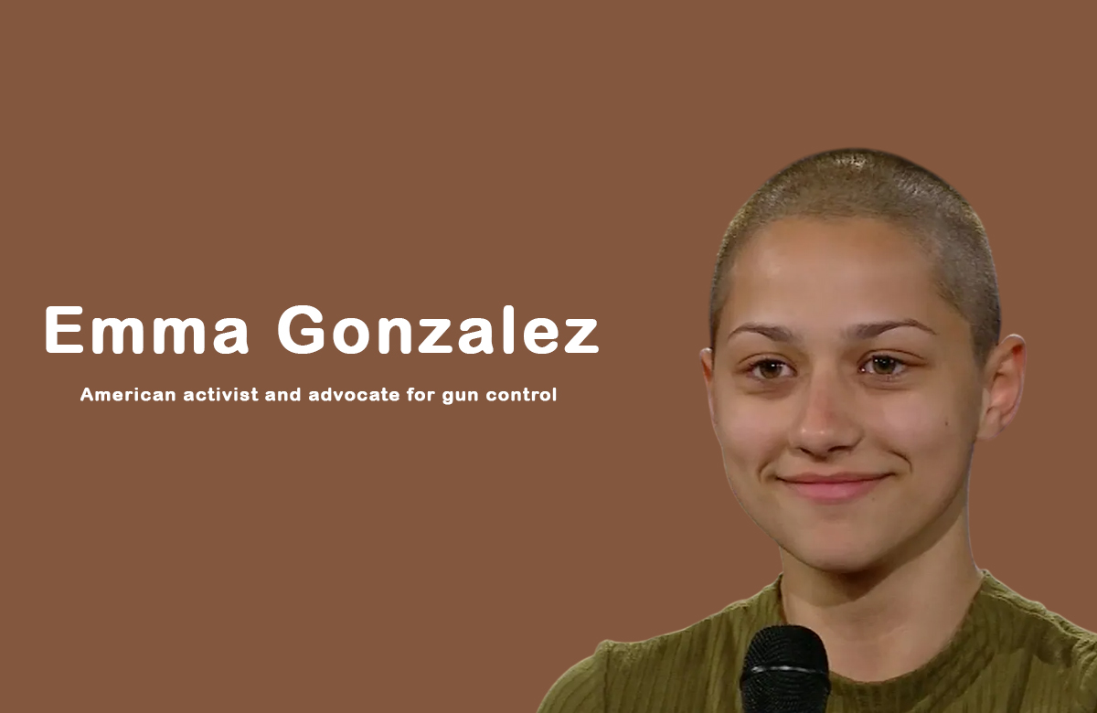 Emma Gonzalez speaking at March for Our Lives rally, advocating for gun reform