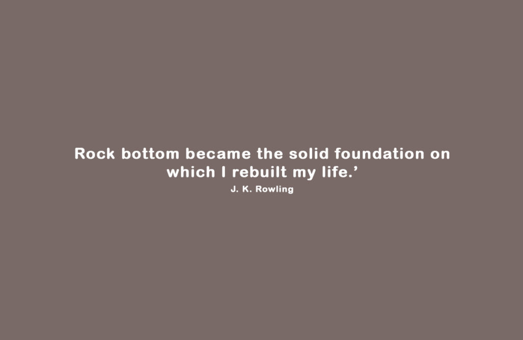 J.K. Rowling motivational quote graphic on overcoming failure