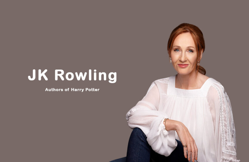 J.K. Rowling writing Harry Potter as a single mom in a café
