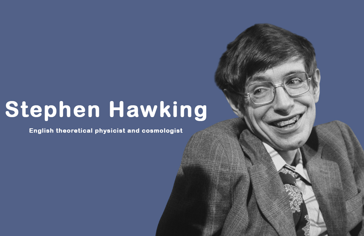 Stephen Hawking in wheelchair studying a black hole, defying ALS